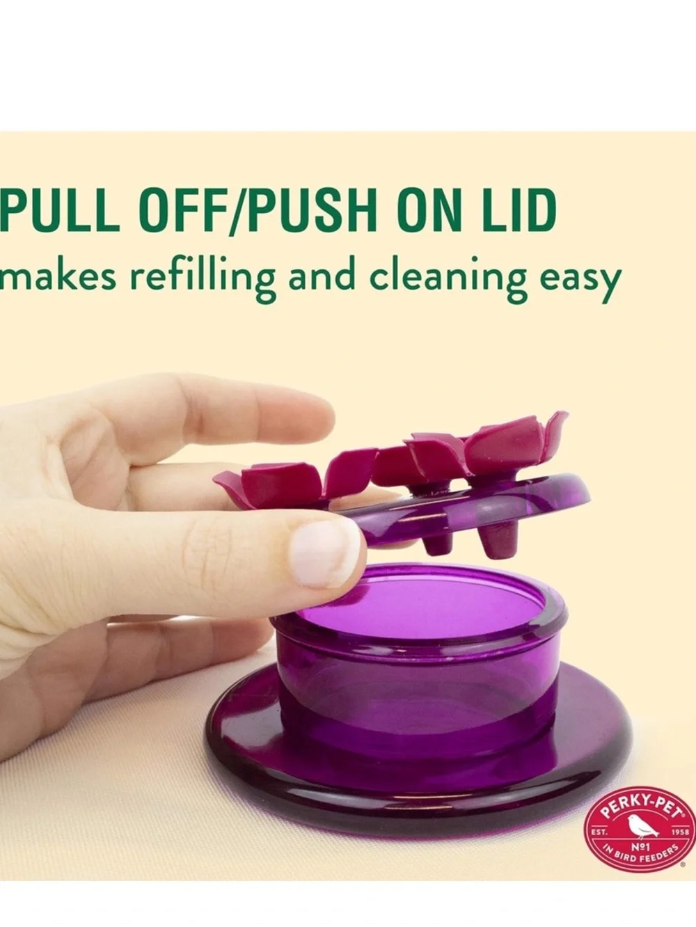 NIB | Perky-Pet | Hummingbird Plastic Handheld Nectar Bird Feeder | 3-Ports 2 oz
